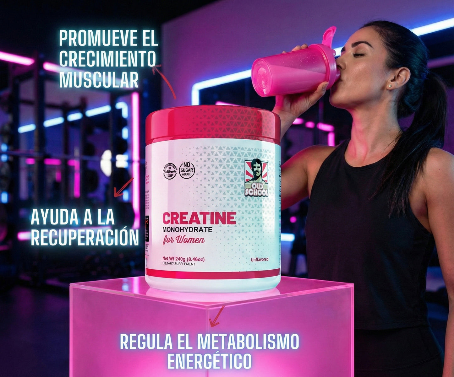 Creatina Old School Creatina™: Glúteos Firmes y Definición sin Inflamarte
